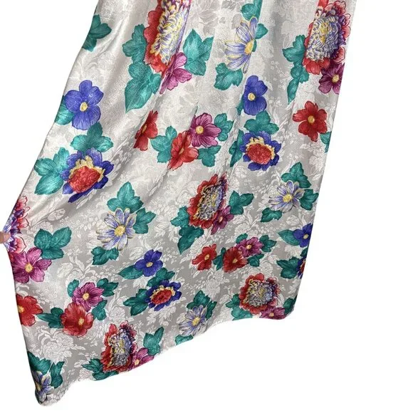 Mary McFadden For Neiman Marcus Vintage Floral Kimono Robe and Night Gown Set - Picture 16 of 16